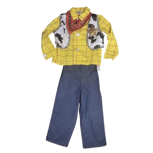 NWT Disney Store Boy's Toy Story Woody Sheriff Cowboy 4 PC Halloween Costume 4 - Picture 3 of 10